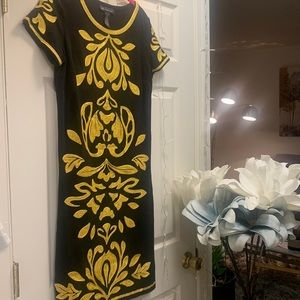 INC Gold Embroidered Dress!